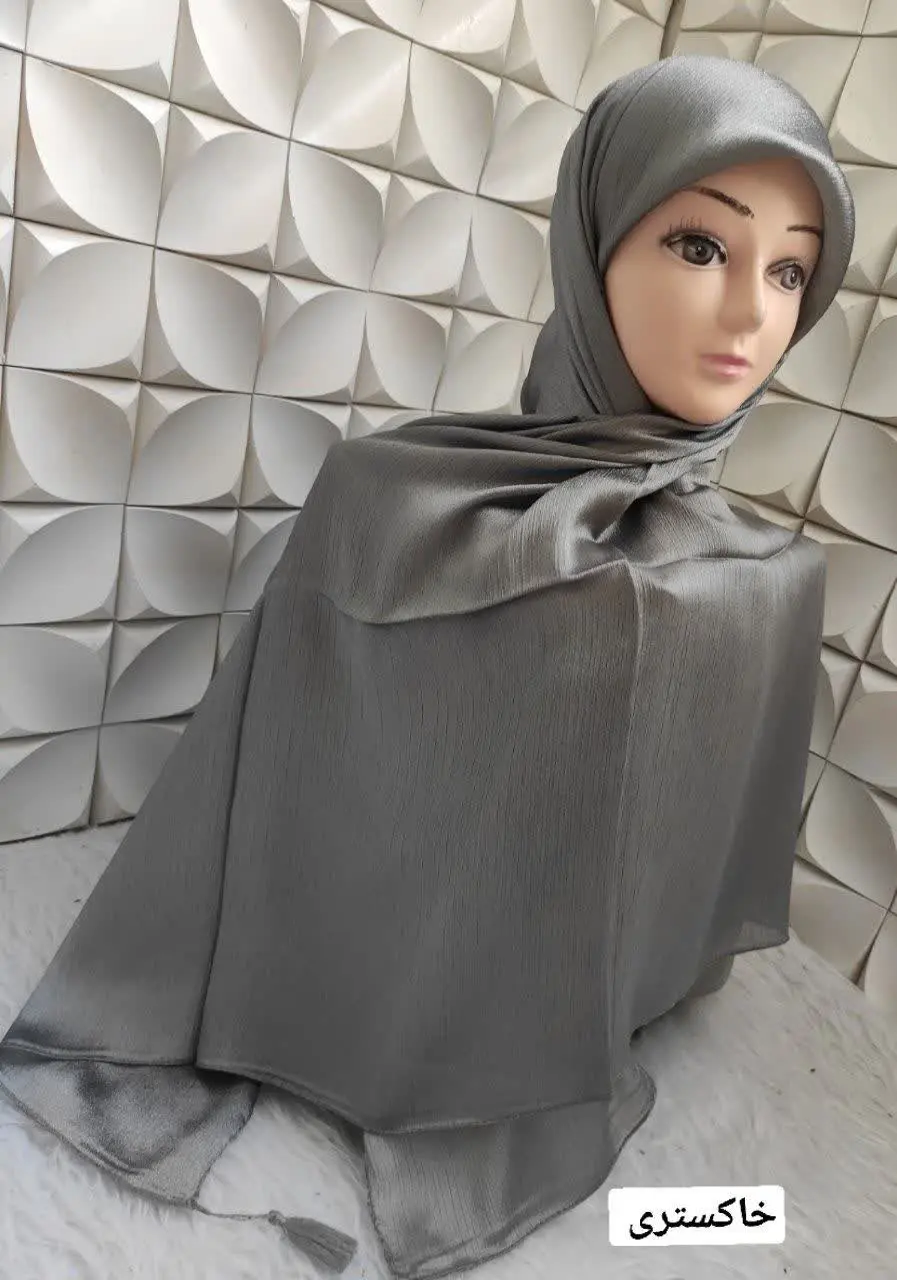 روسری حریر کریستال منگوله دار 🌸