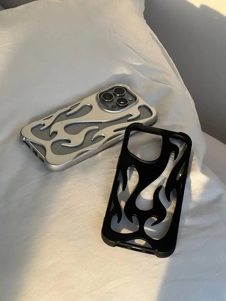 📱مدل قاب: فلیم کیس متریال TPU ژلهای محافظت دور تا دور در دو رنگ مشکی 🖤و سیلور 🩶 مخصوص انواع #سامسونگ و #آیفون