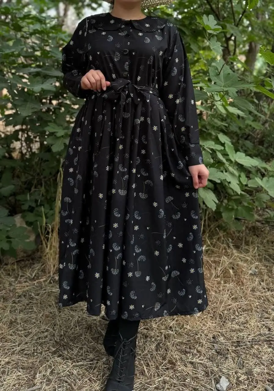 👚نام: پیراهن چیندار بلند قاصدک🤍🖤