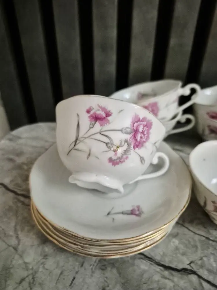 فنجان نعلبکی چای خوری میخک