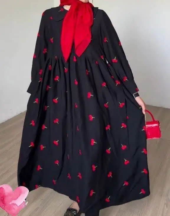 ☀️نام: پیراهن آلبالو گیلاس مخمل کبریتی براپاییز 😍