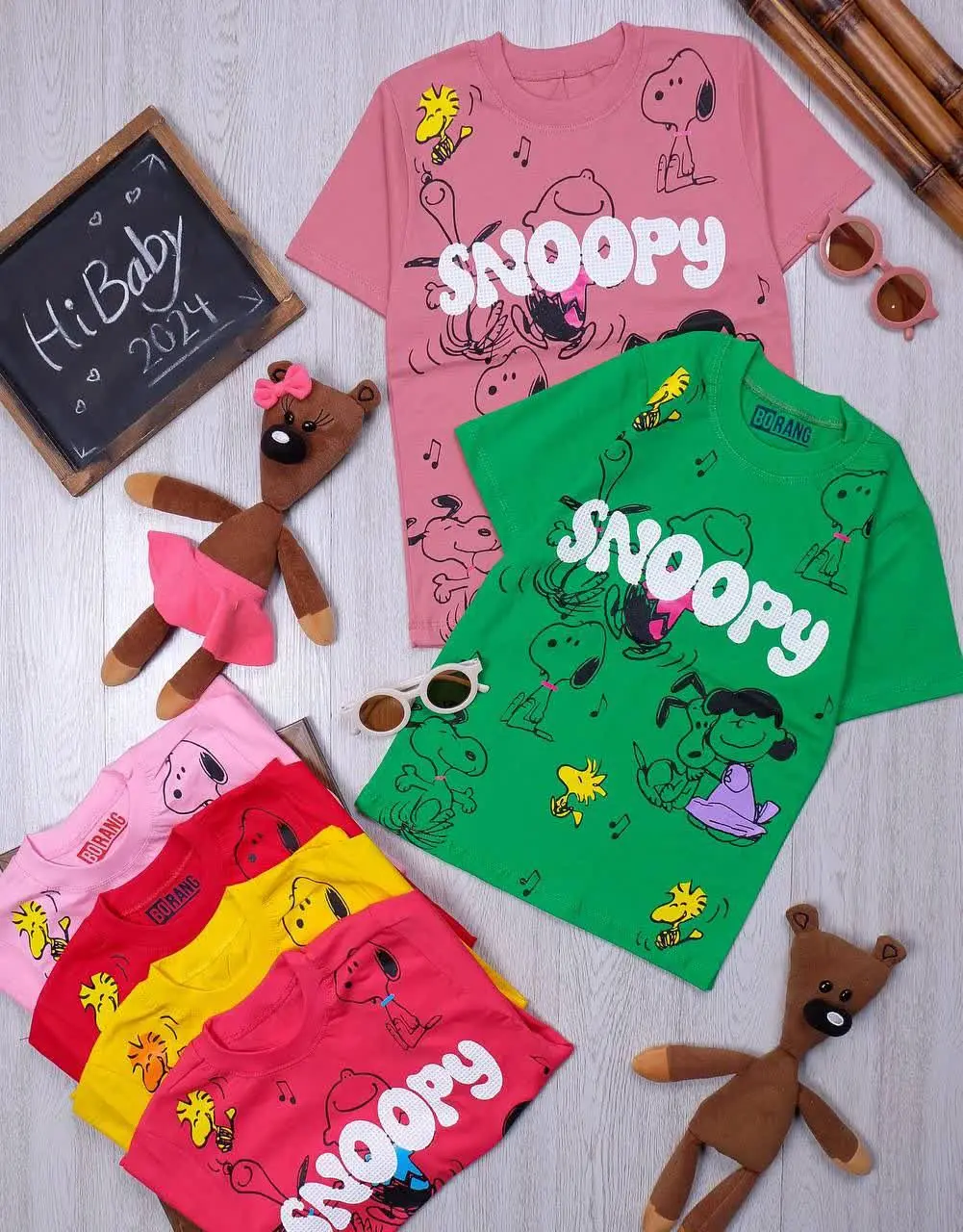 👫تیشرت تک دخترانه چاپ SNOPY👫