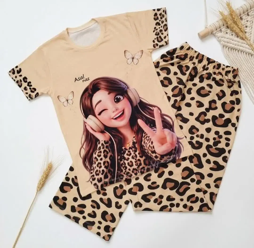 «تیشرت شلوار دختر پلنگی» 🐆