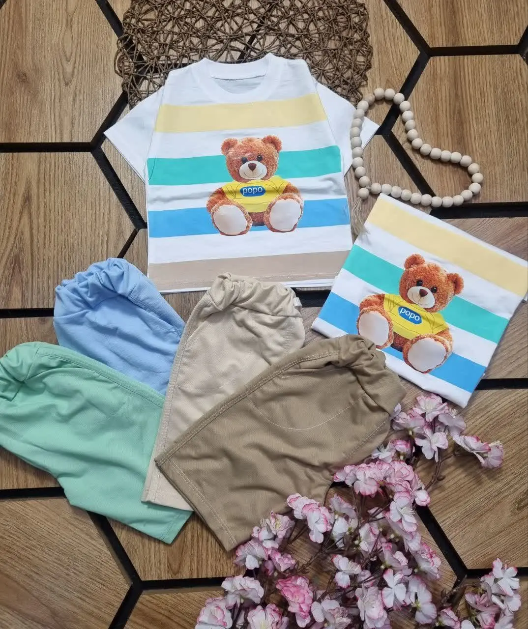🌹تیشرت با شلوارک جودون پسرانه👦