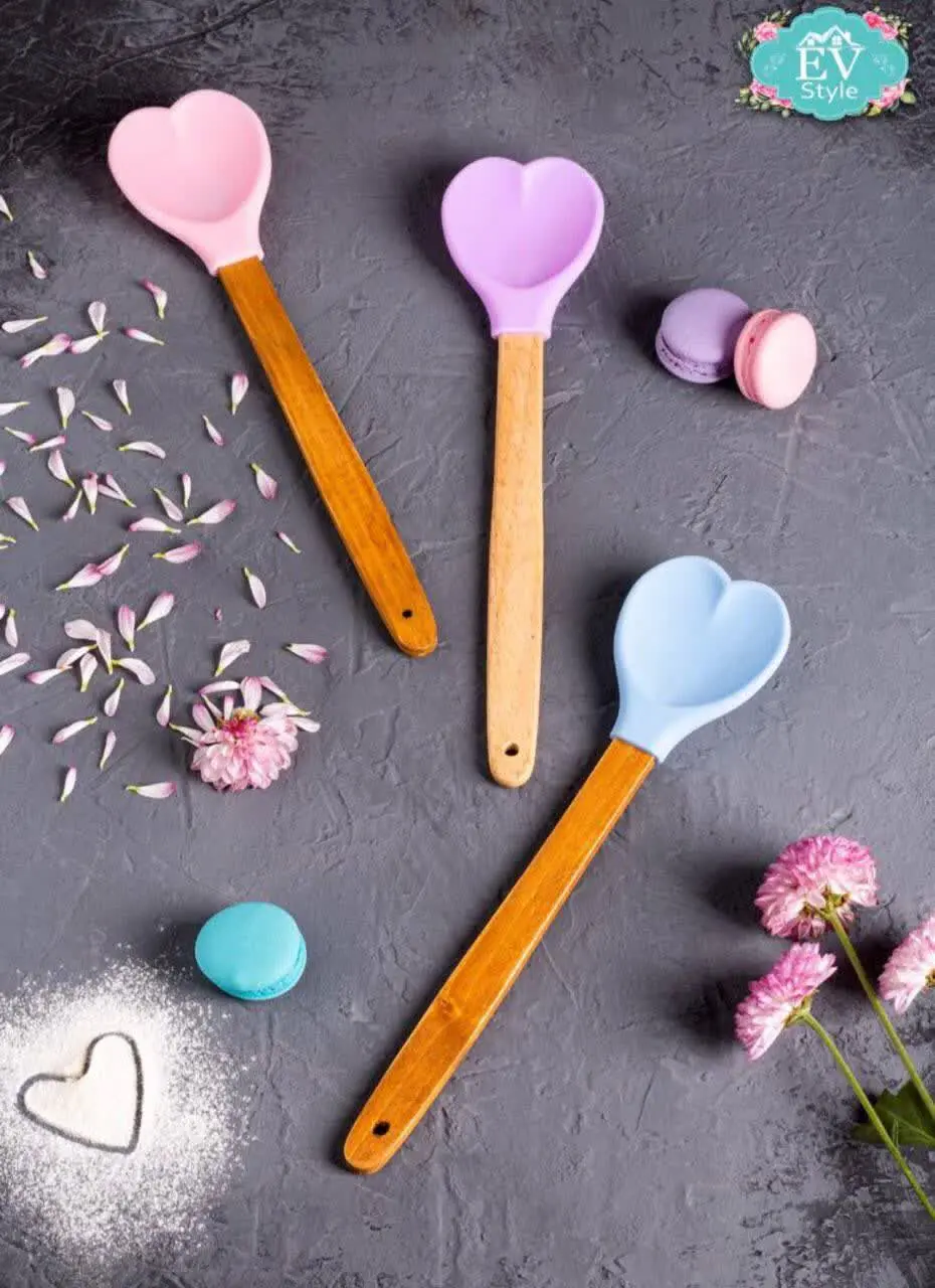 🌸کفگیر سیلیکونی قلبی🌸