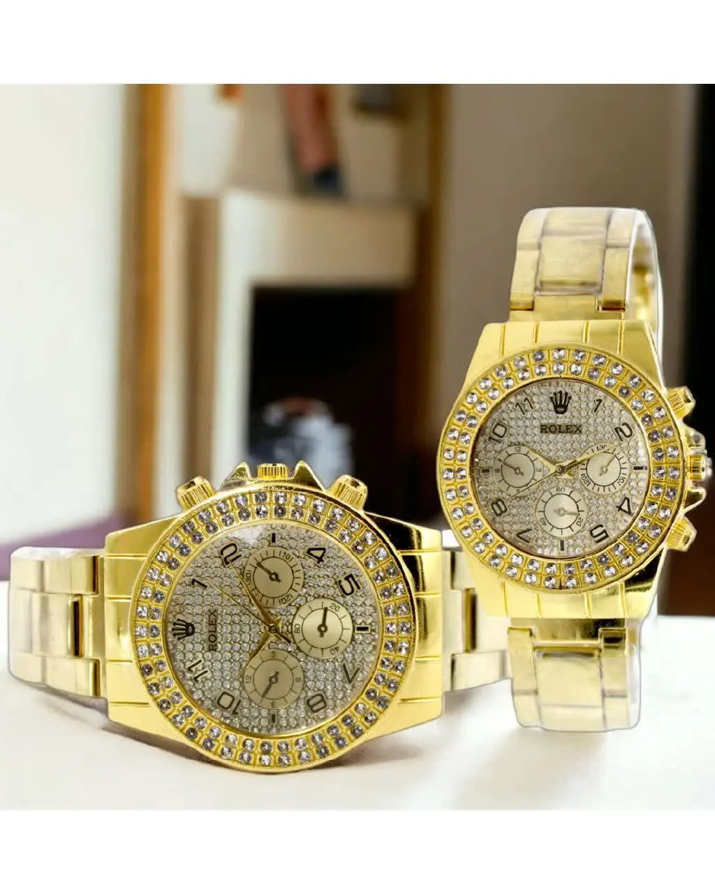 ساعت مچی مردانه مدل ROLEX (طلایی) کد ۶۰۶۶