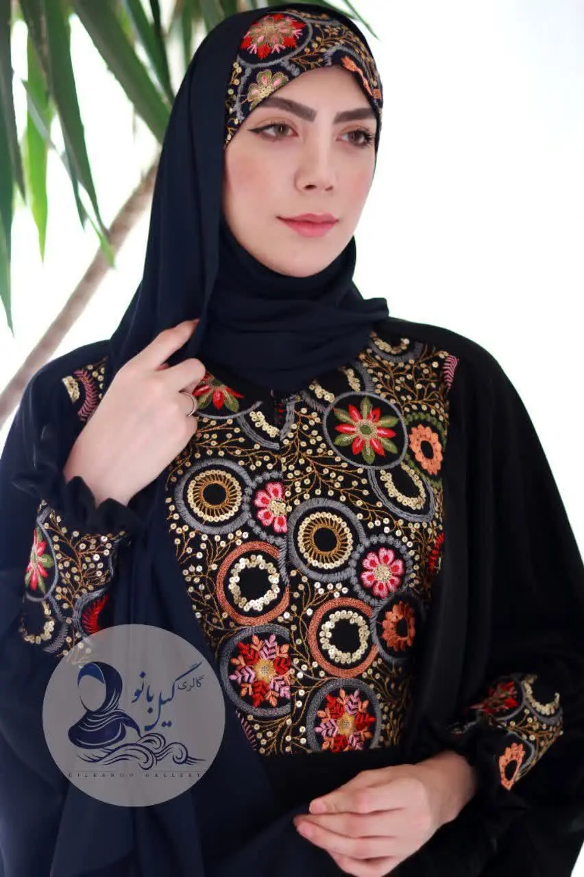 🌺هدشال ست عبا کرپ حریر با خرج کار سوزندوزی اعلا