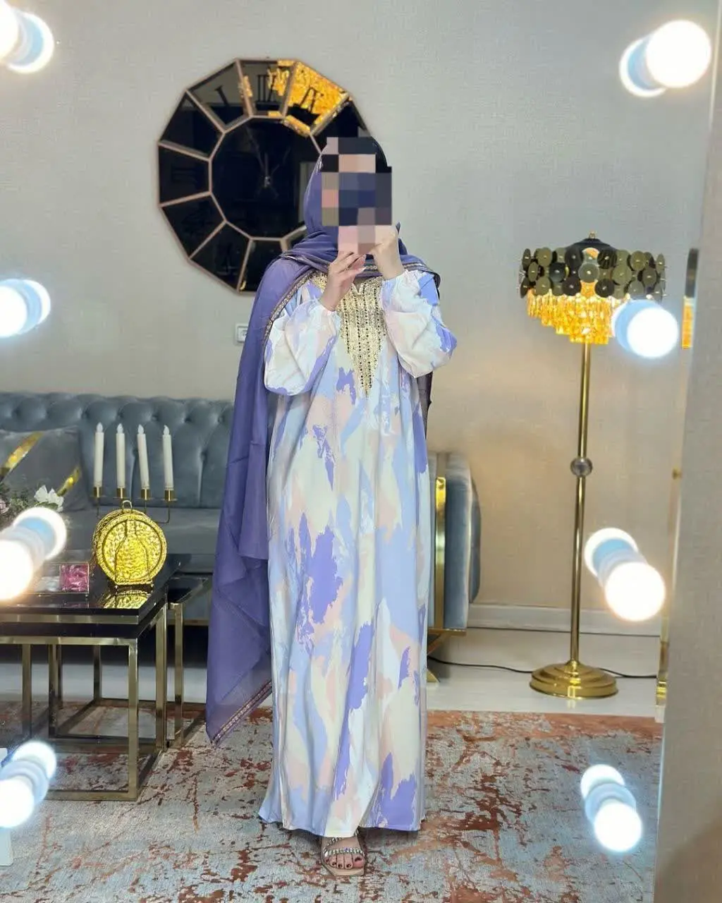 پیراهن سیتراهندی طرح آبرنگی ❤️