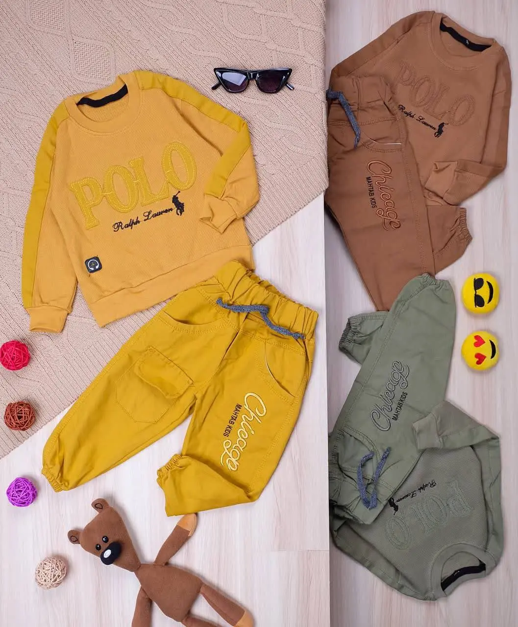 👫بلوز و شلوار بیسکوییتی کتان POLO👫