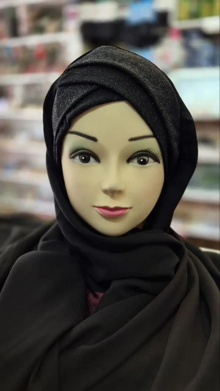 🧕هدشال مشکی حریر 😍
