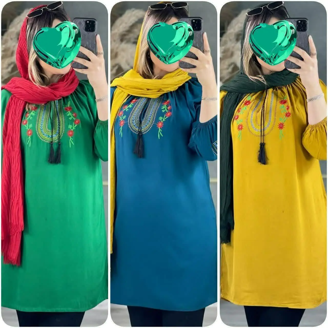 ❤️نام: تونیک گلدوزی مدل قاصدک