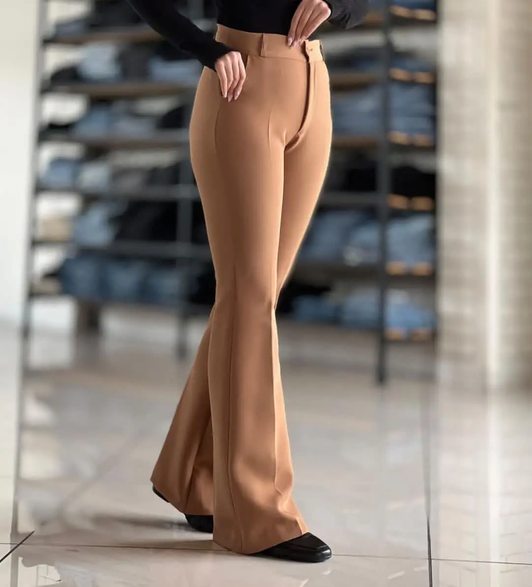 👗شلوار دمپا مازراتی جنس مازراتی اعلاو درجه یک وتنخور بسیار شیک و جذاب کیفیت و دوخت تضمینی قد کار ۱۰۴ کمر زیپ و دکمه