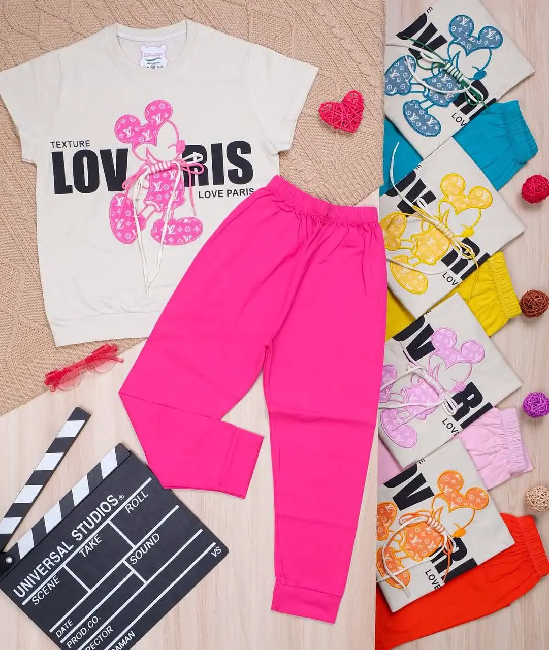 👫تیشرت و شلوار میکی موس LOVRIS👫